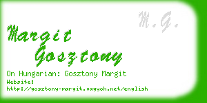 margit gosztony business card